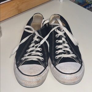 Converse Black Canvas Sneakers with Black Accents